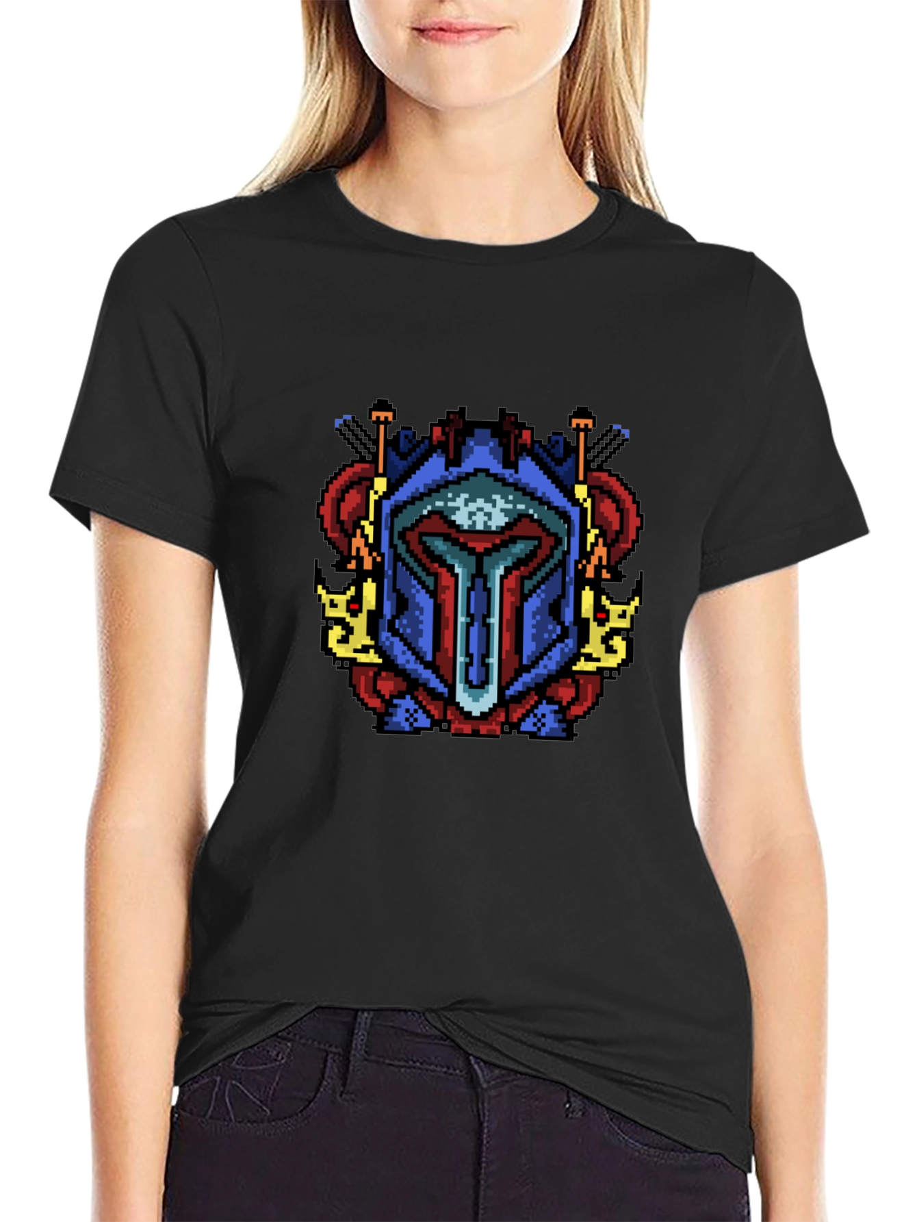 Pixel Art Mandalorian T-Shirt - Sci-Fi Cool