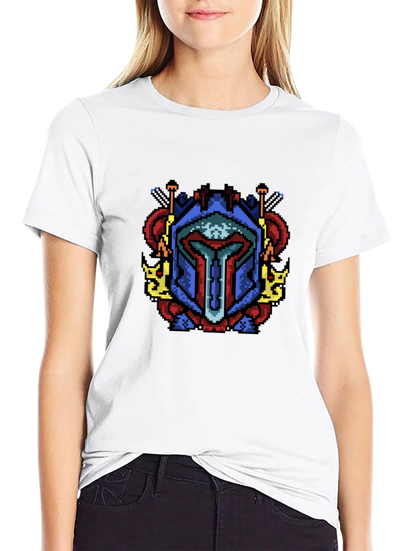 Pixel Art Mandalorian T-Shirt - Sci-Fi Cool