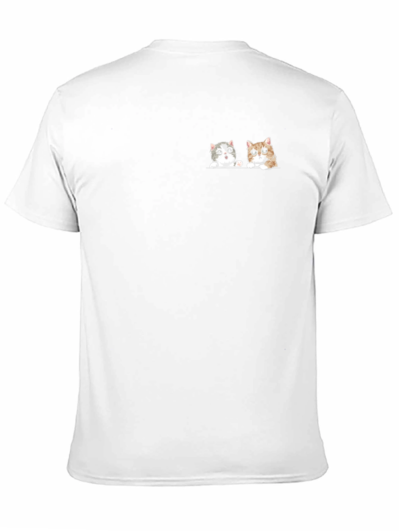 Cute Cats Graphic Tee - Black Cotton T-Shirt
