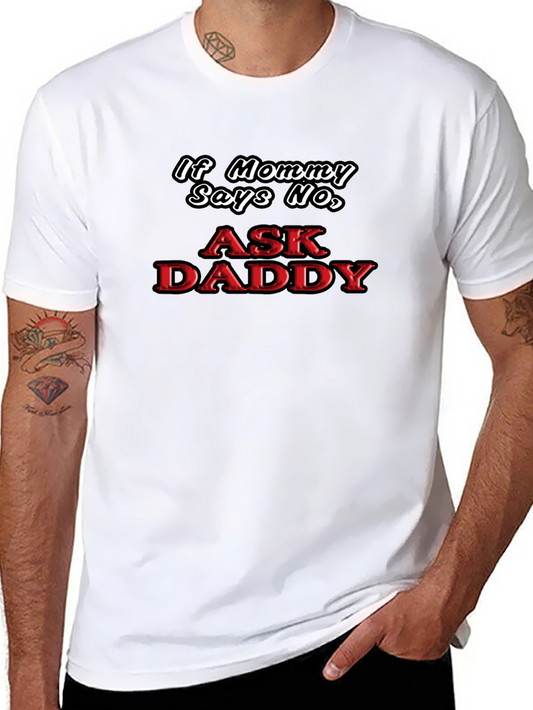 Ask Daddy Black Graphic Tee