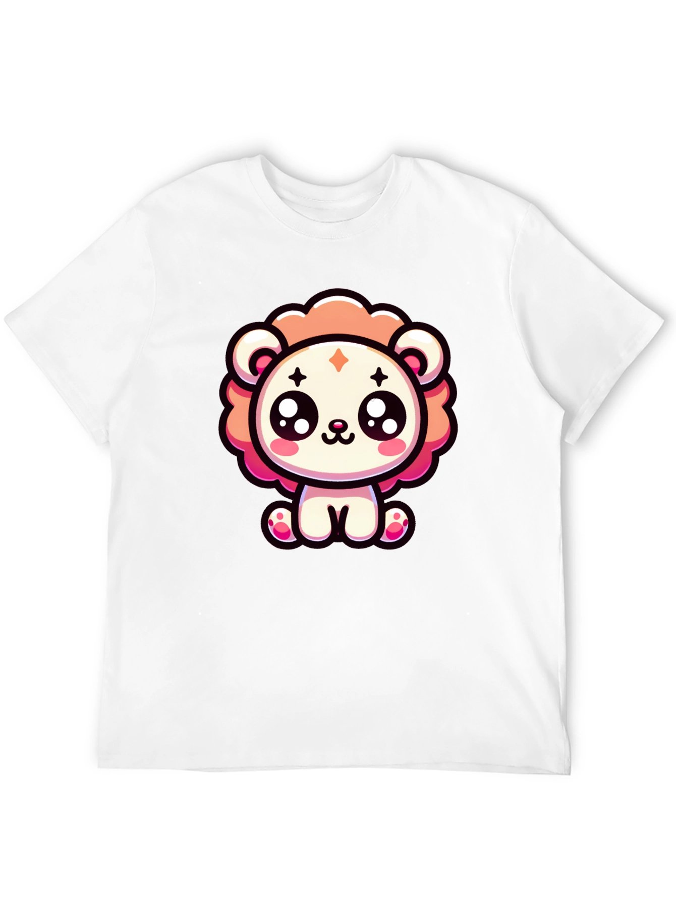 Kawaii Cartoon Lion Graphic Tee