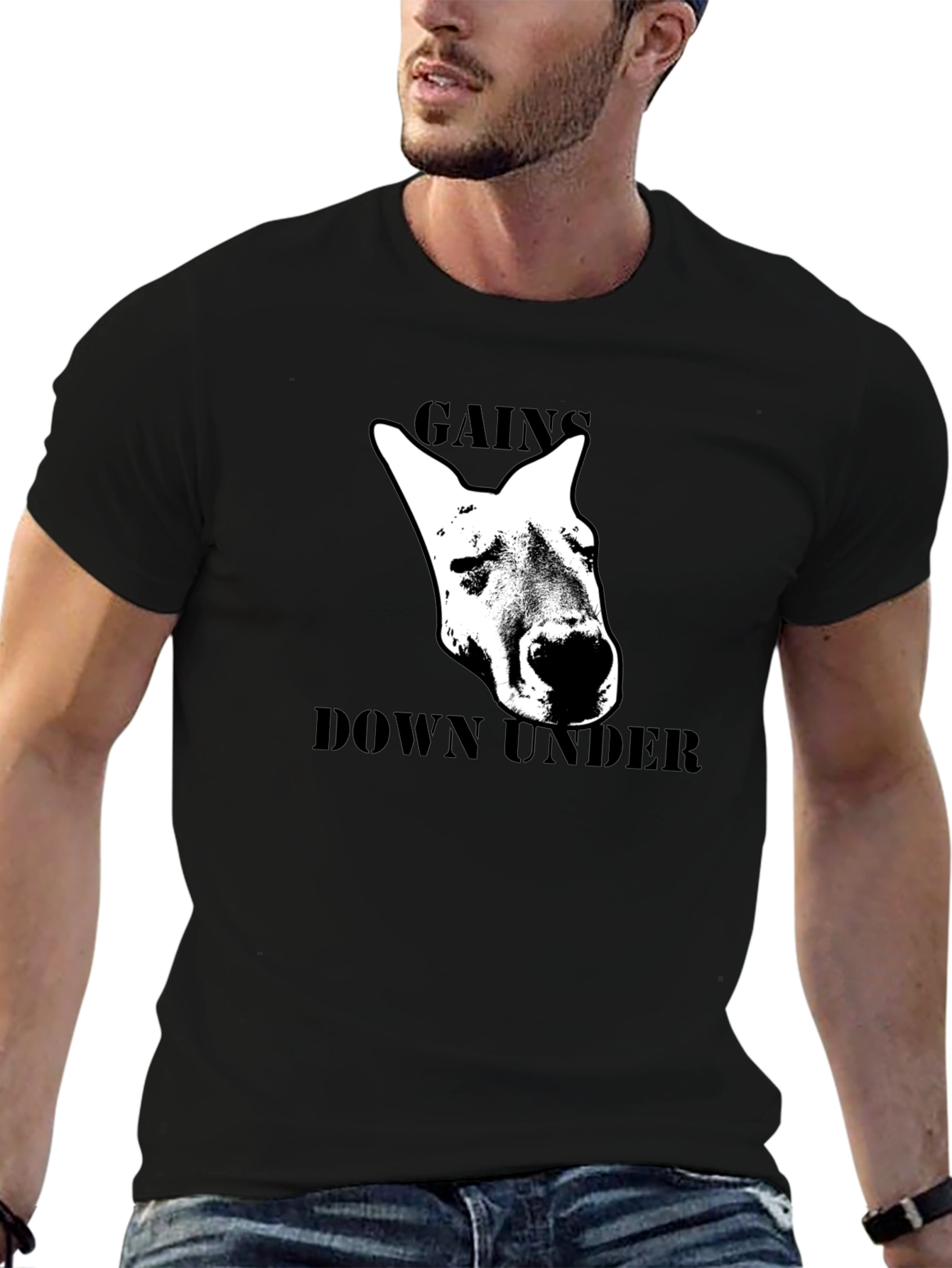 Gains Down Under Kangaroo Graphic T-Shirt