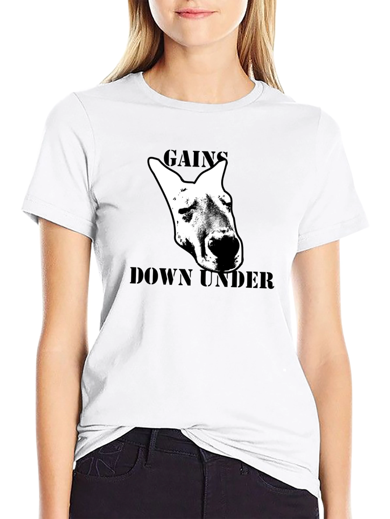 Gains Down Under Kangaroo Graphic T-Shirt