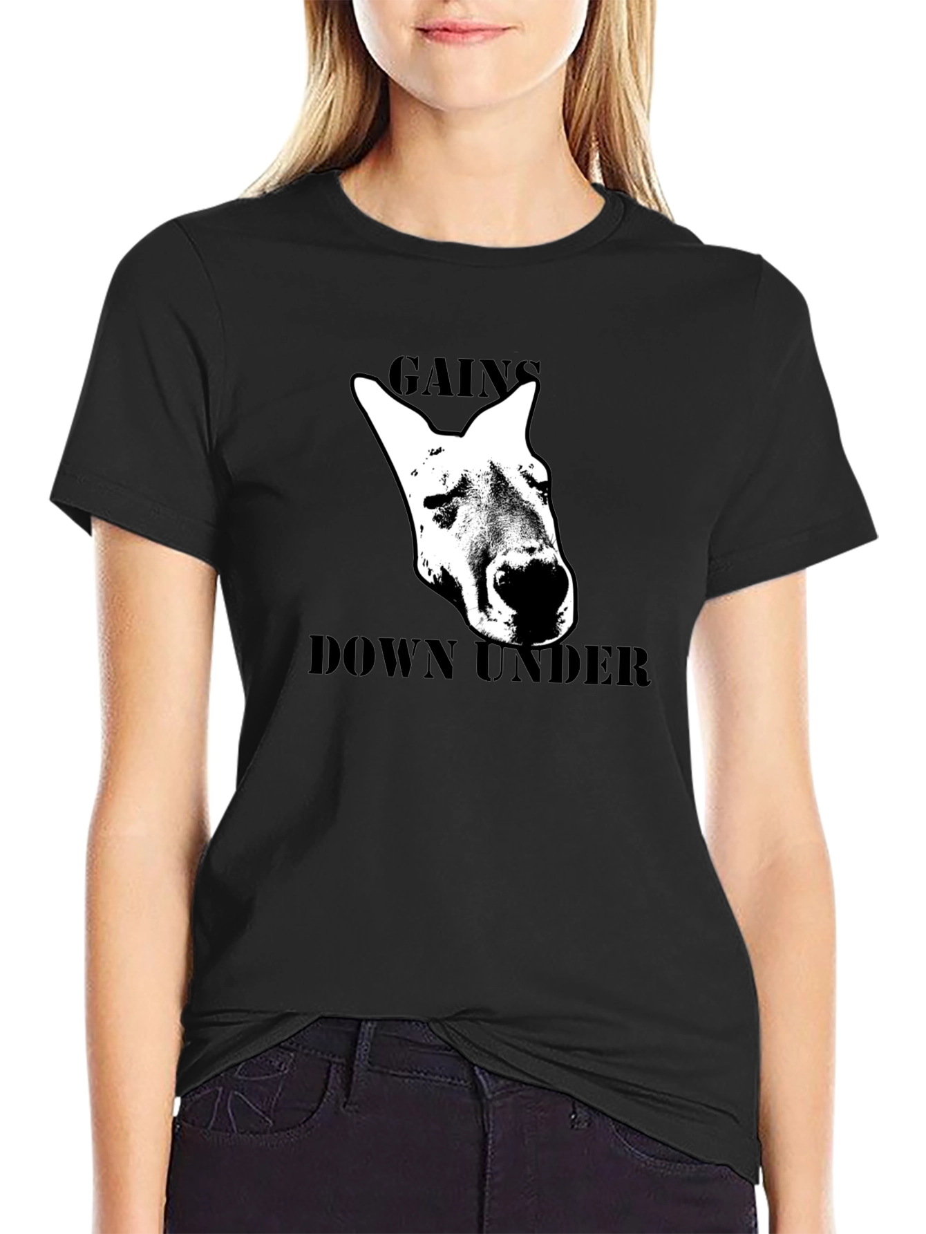 Gains Down Under Kangaroo Graphic T-Shirt