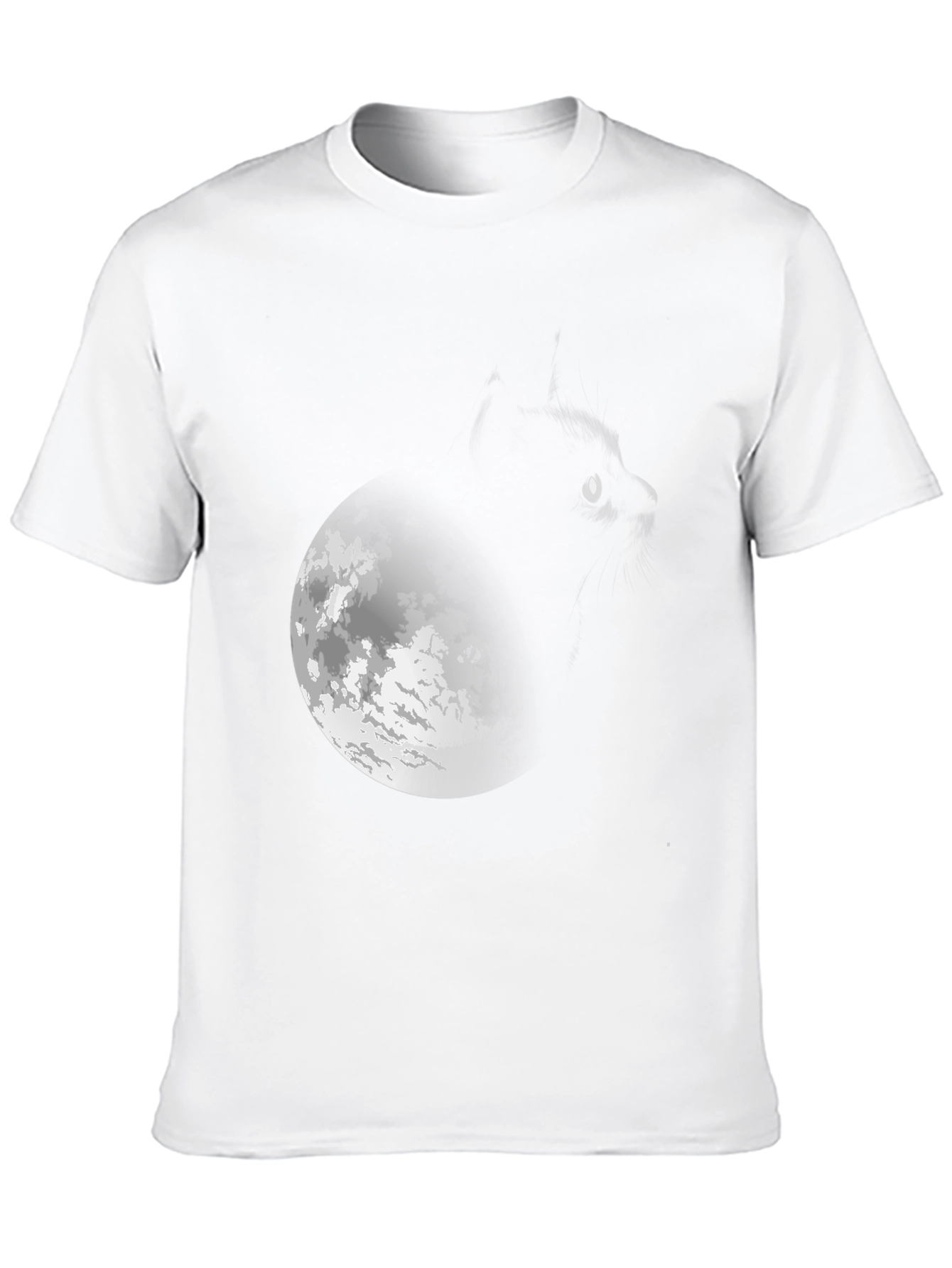 Moon Cat Graphic Tee - Mens Black T-Shirt