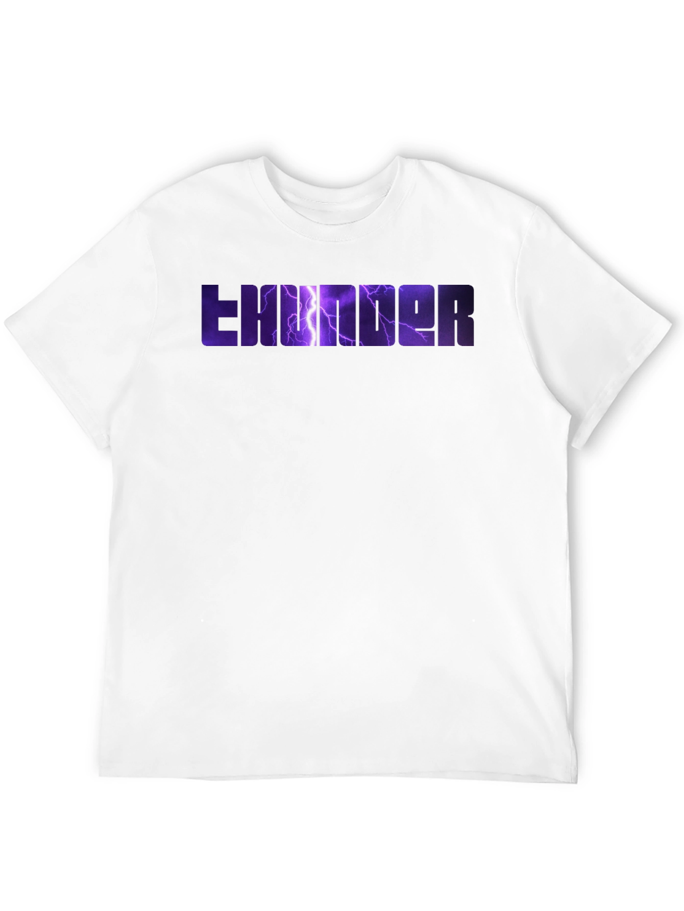 Thunder Graphic Print Black T-Shirt