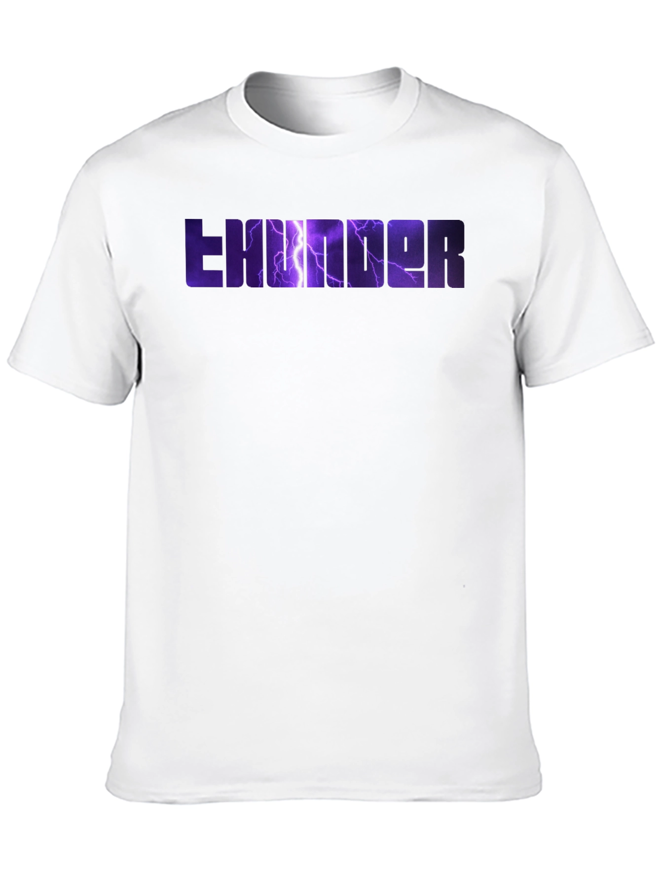 Thunder Graphic Print Black T-Shirt