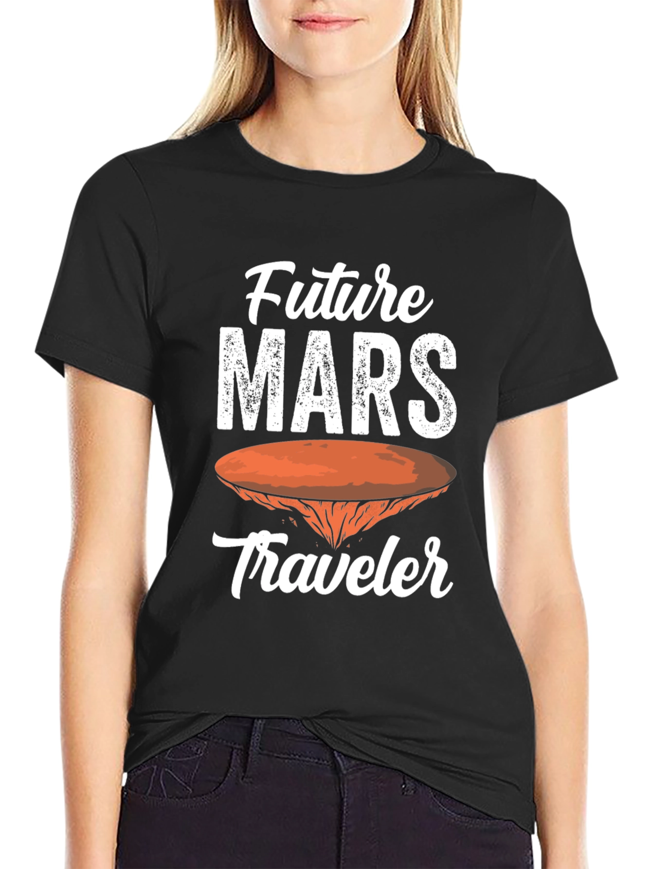 Future Mars Traveler Graphic T-Shirt