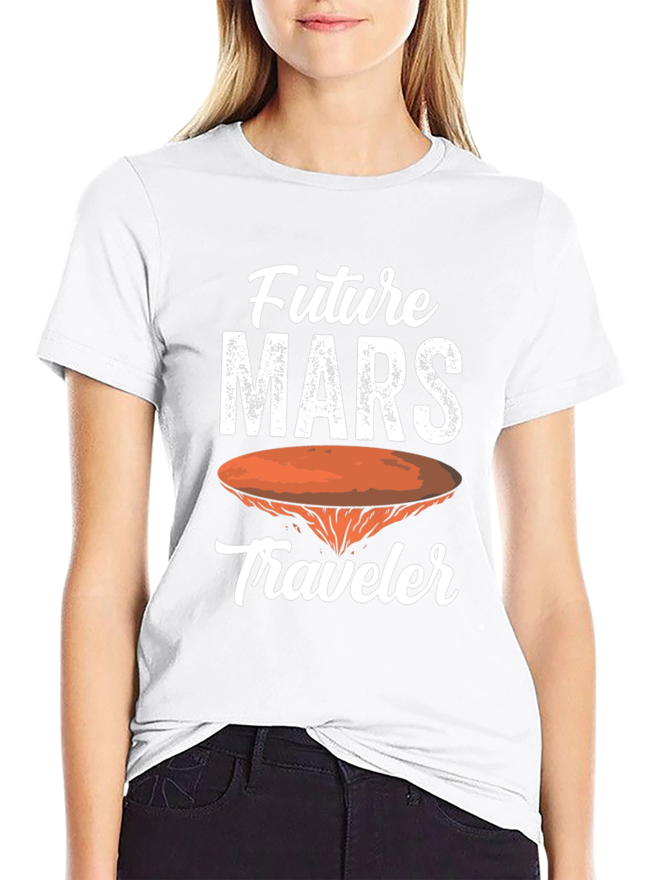 Future Mars Traveler Graphic T-Shirt
