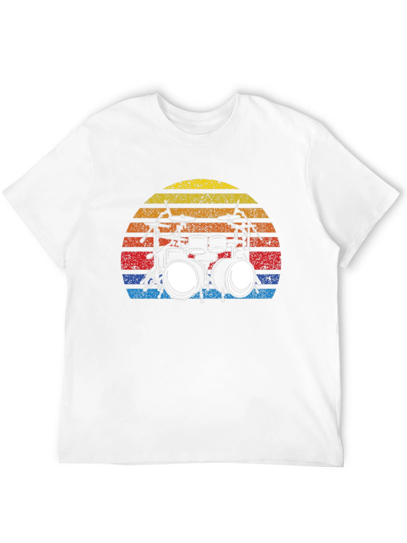 Drum Set Sunset Graphic T-Shirt