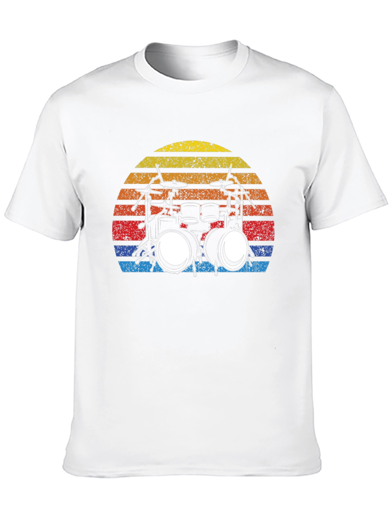 Drum Set Sunset Graphic T-Shirt