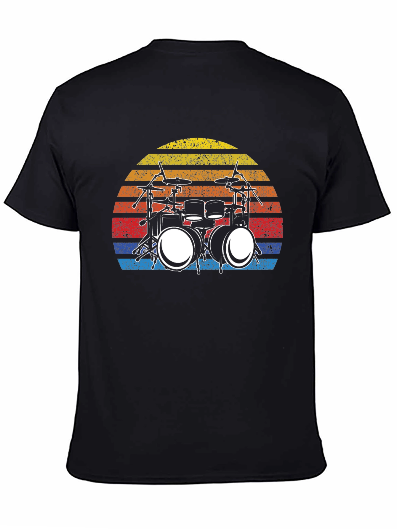 Drum Set Sunset Graphic T-Shirt
