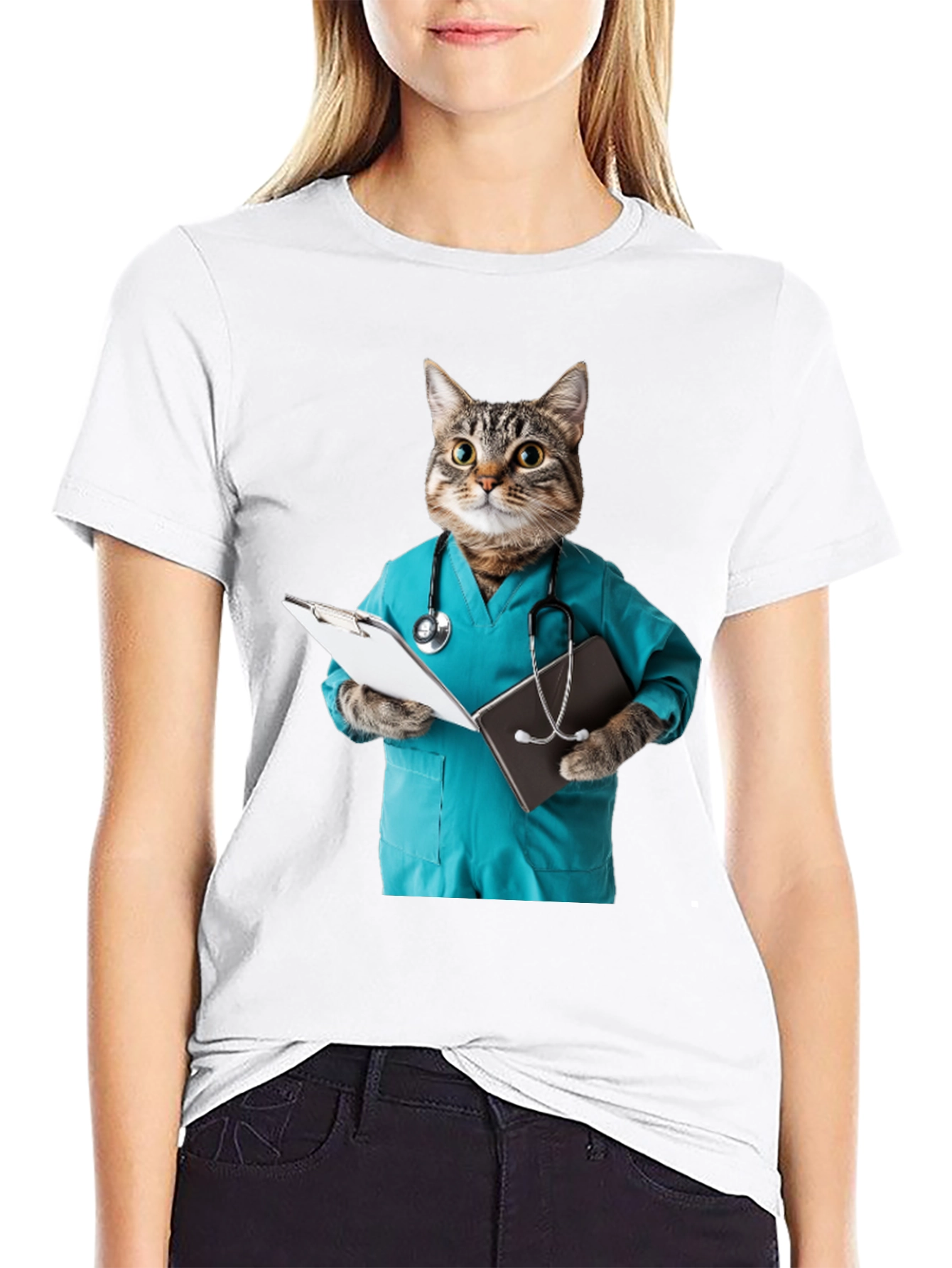 Cat Doctor Graphic T-Shirt - Unisex