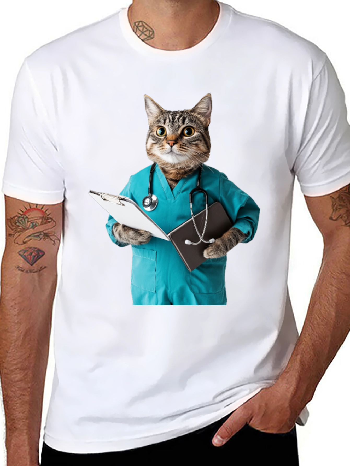 Cat Doctor Graphic T-Shirt - Unisex