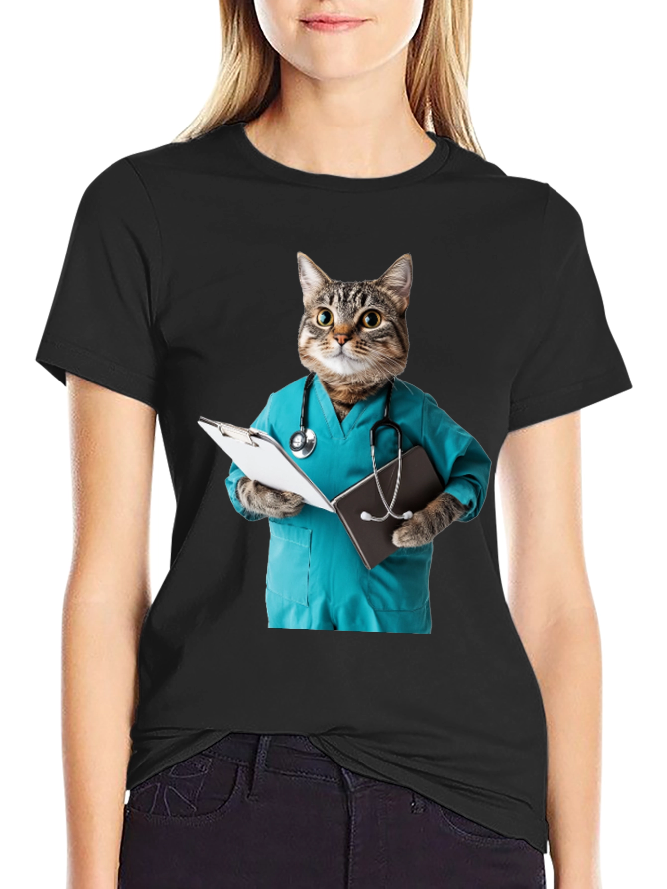 Cat Doctor Graphic T-Shirt - Unisex