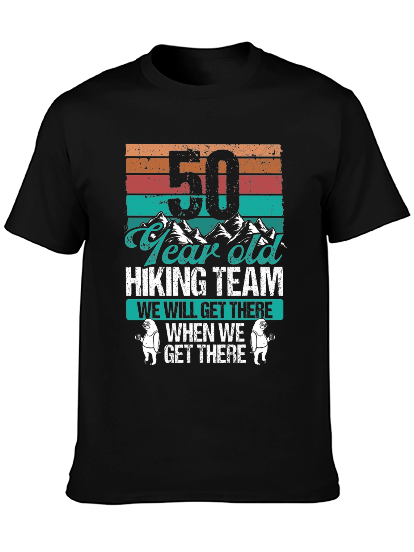 50 Year Old Hiking Team Graphic Tee