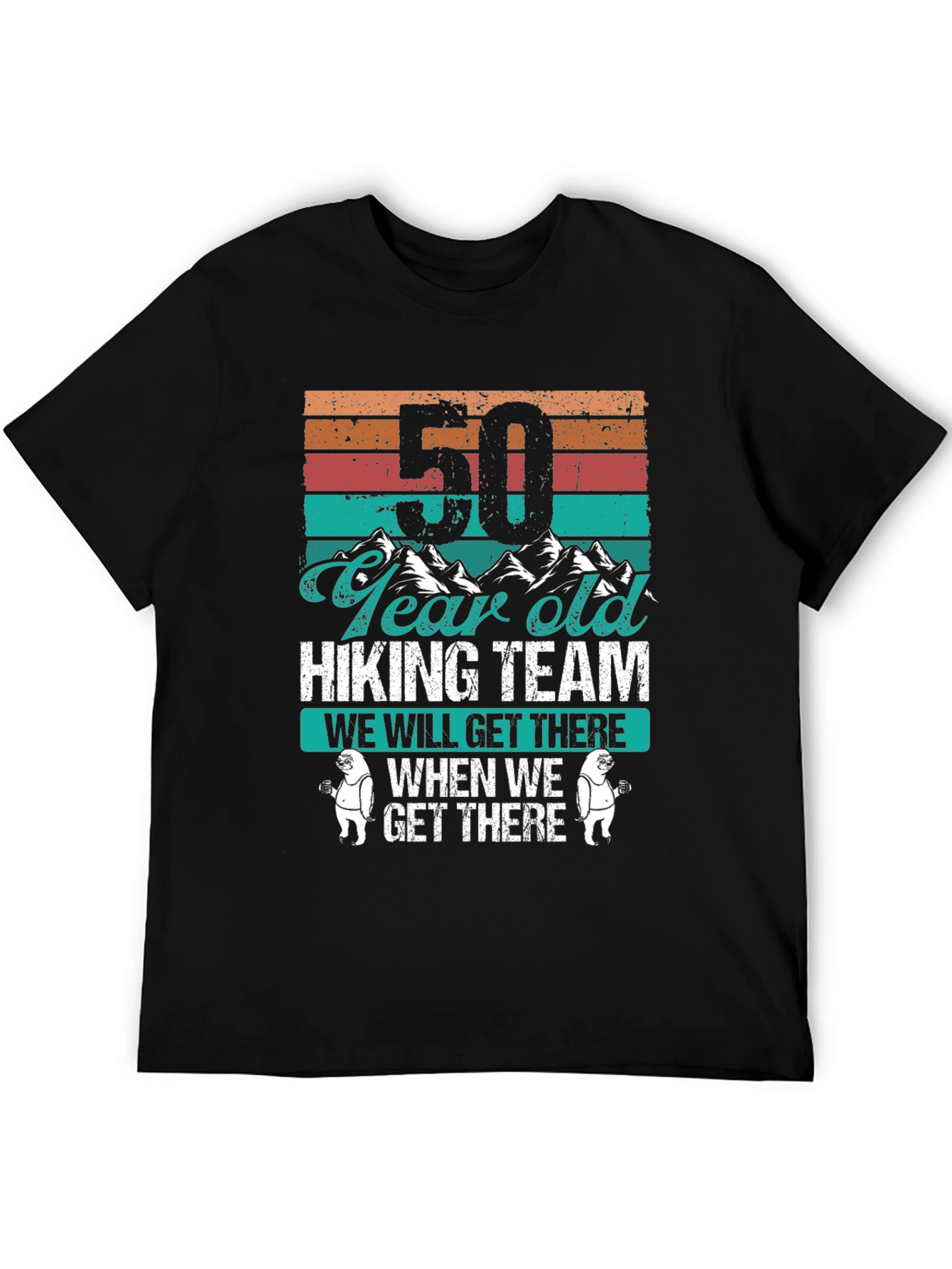 50 Year Old Hiking Team Graphic Tee