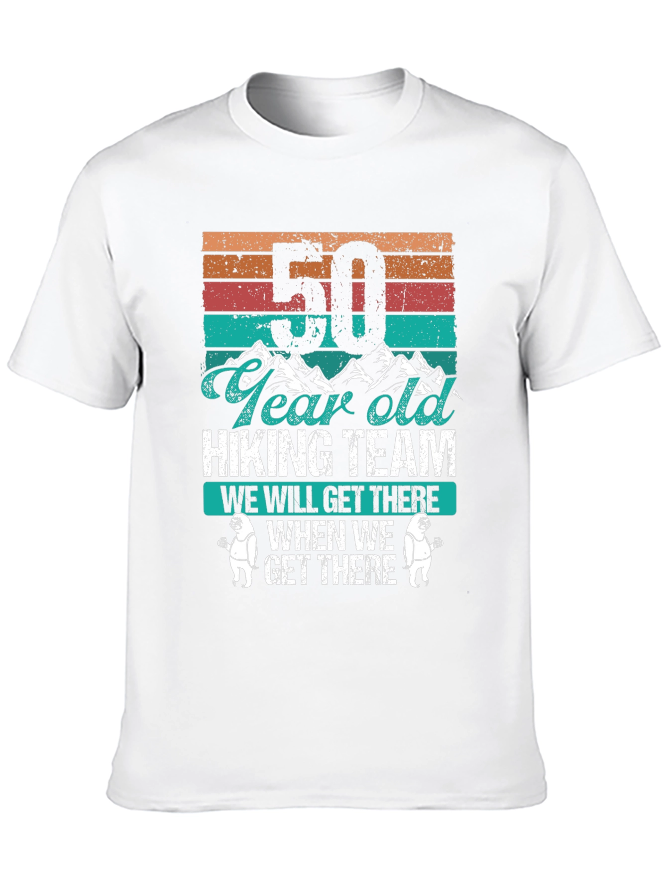 50 Year Old Hiking Team Graphic Tee