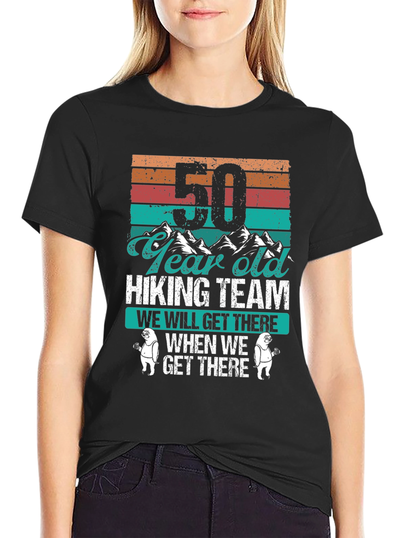 50 Year Old Hiking Team Graphic Tee