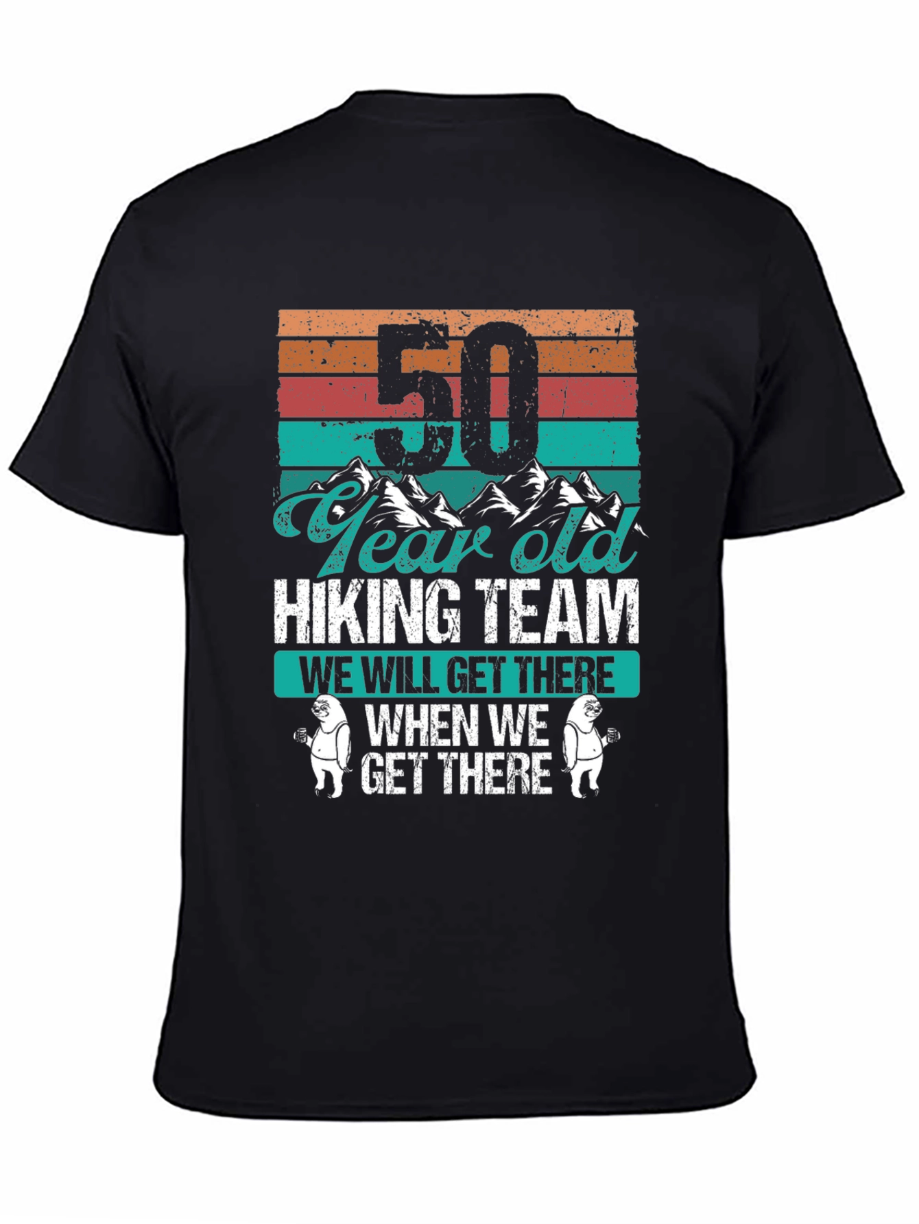 50 Year Old Hiking Team Graphic Tee