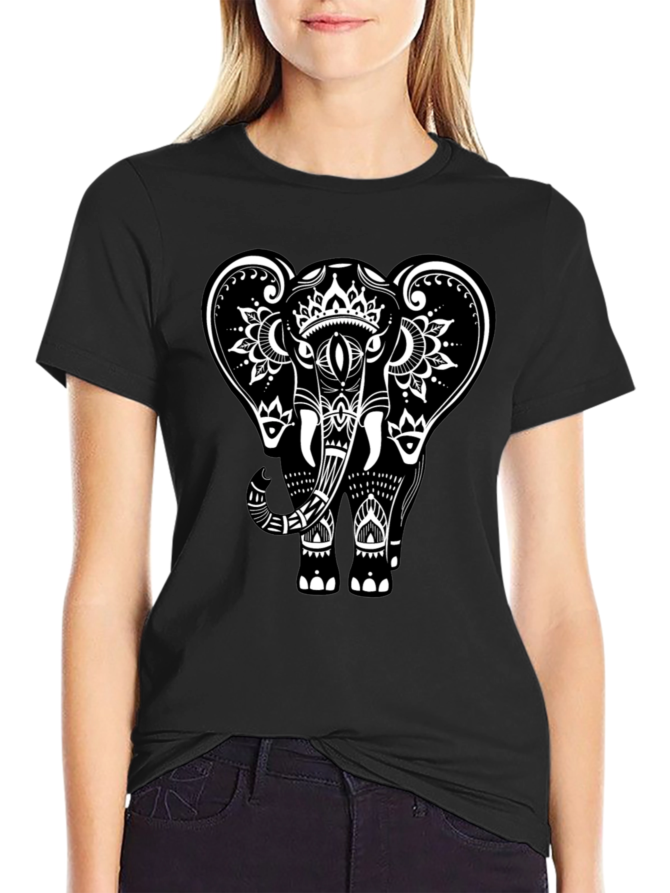 Black Elephant Graphic Tee - Stylish Mens Casual Wear