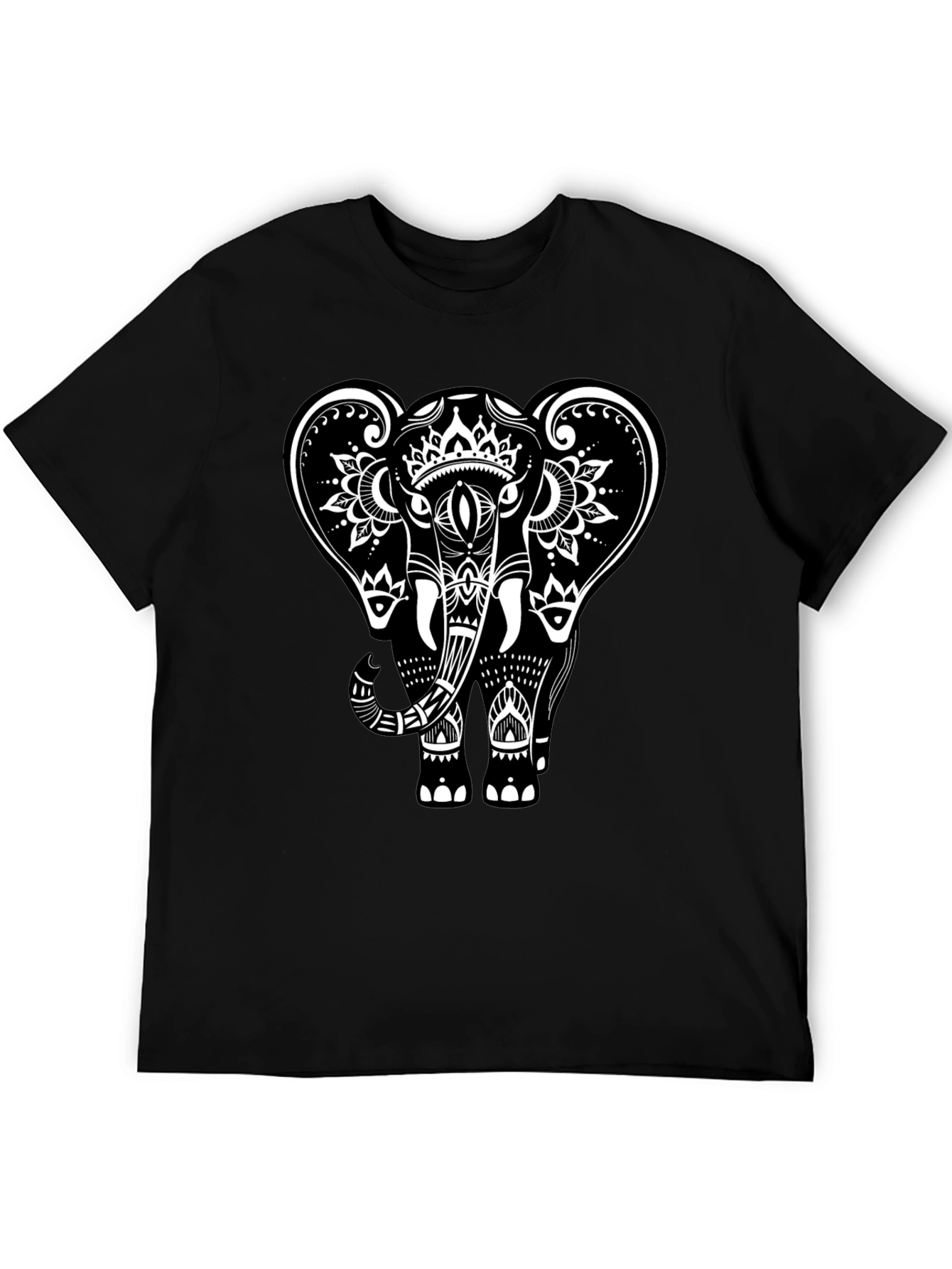 Black Elephant Graphic Tee - Stylish Mens Casual Wear