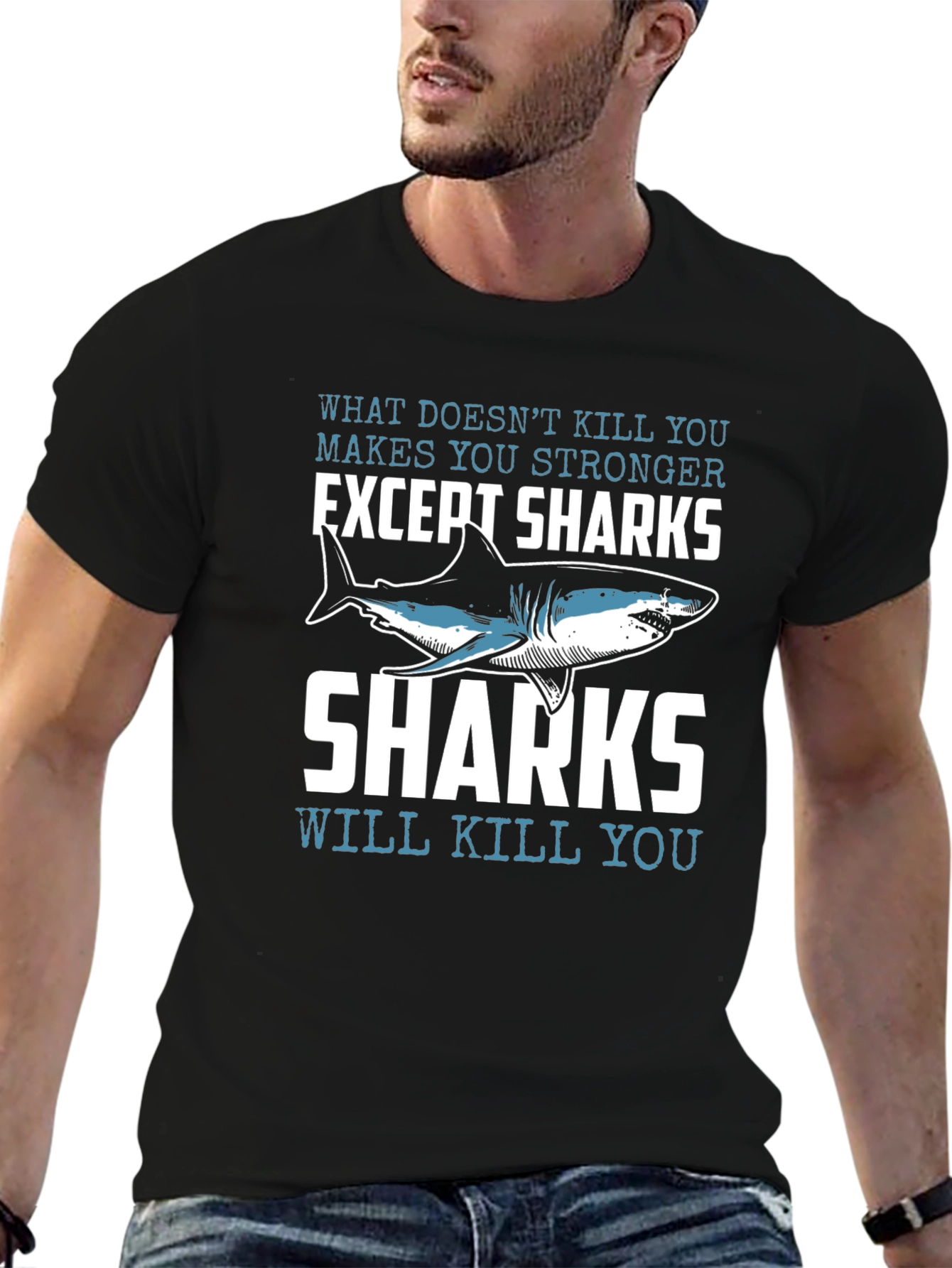 Shark Humor Graphic T-Shirt