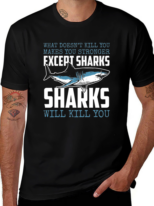 Shark Humor Graphic T-Shirt