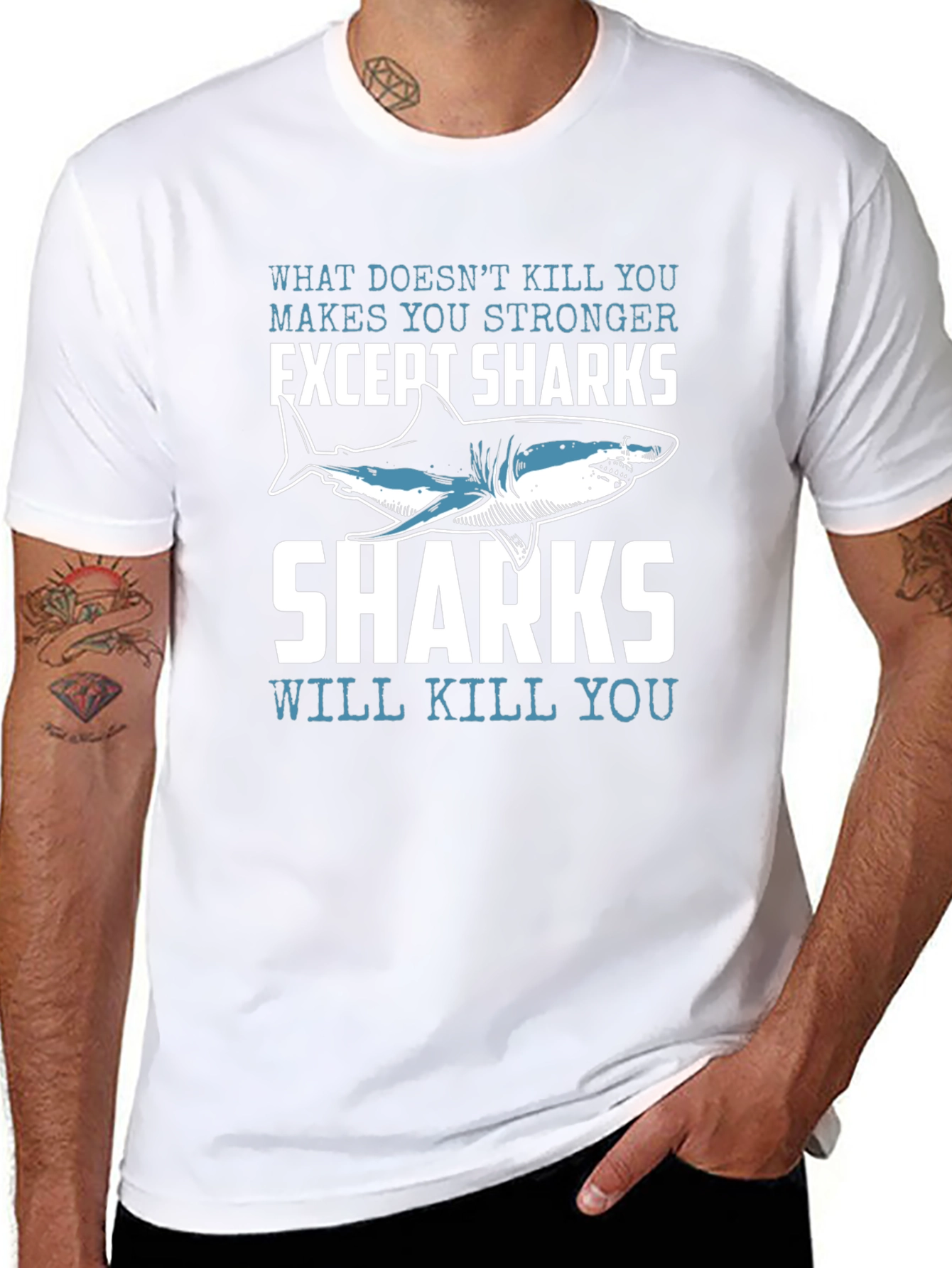 Shark Humor Graphic T-Shirt