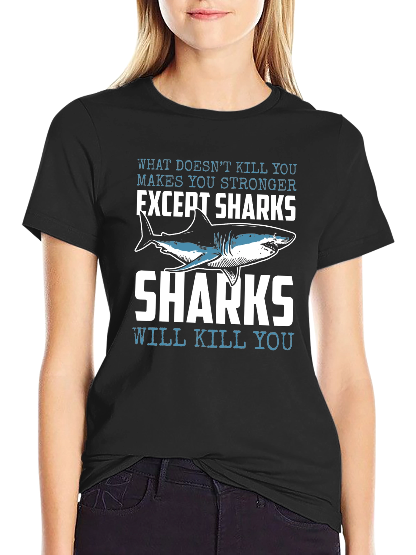 Shark Humor Graphic T-Shirt