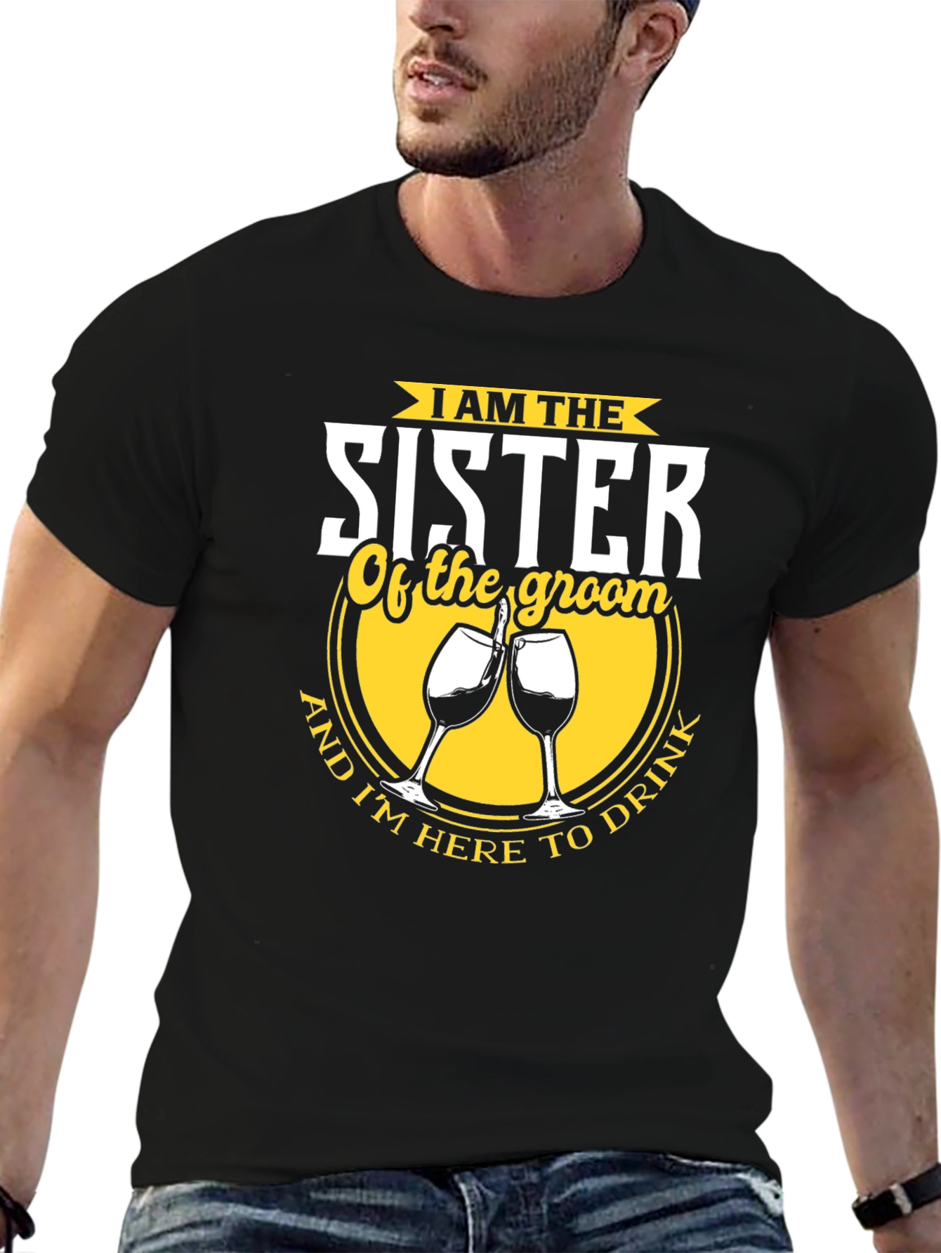 Sister of the Groom Funny Wedding Party T-Shirt