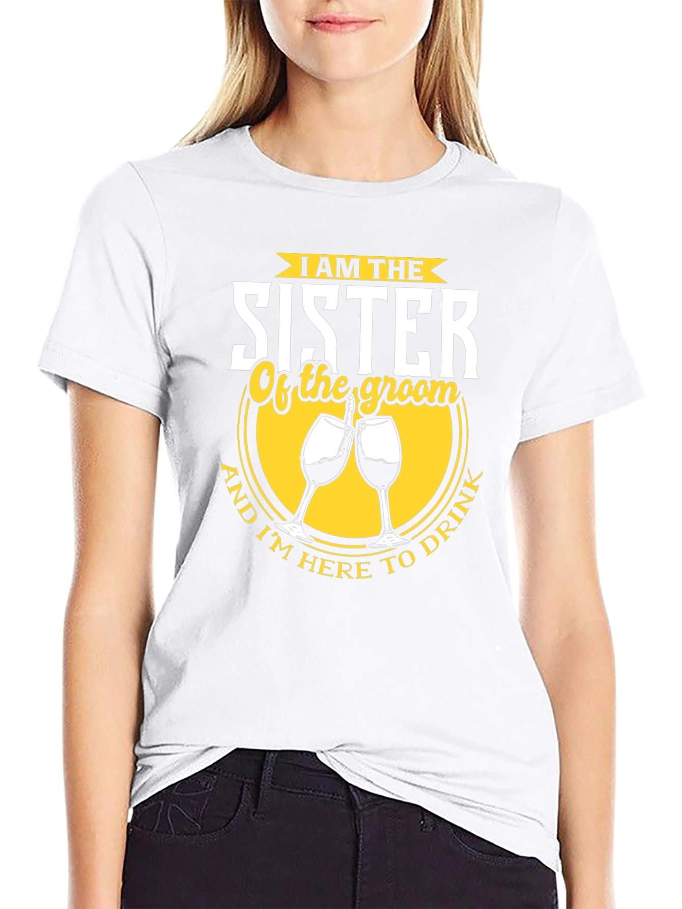 Sister of the Groom Funny Wedding Party T-Shirt
