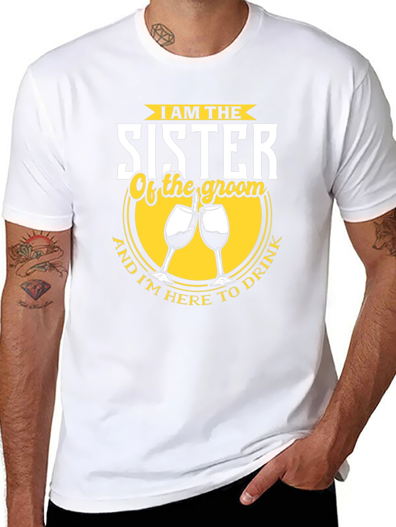 Sister of the Groom Funny Wedding Party T-Shirt