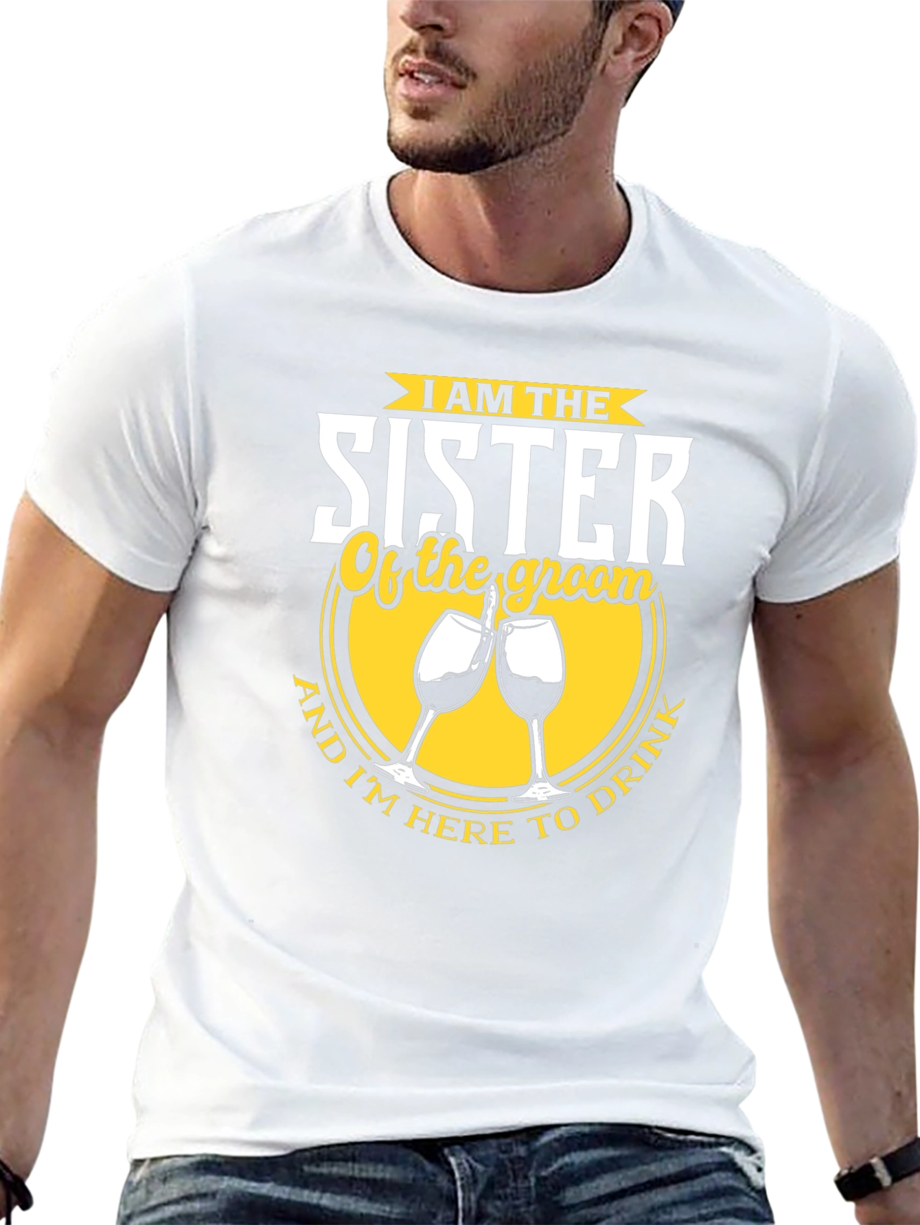 Sister of the Groom Funny Wedding Party T-Shirt
