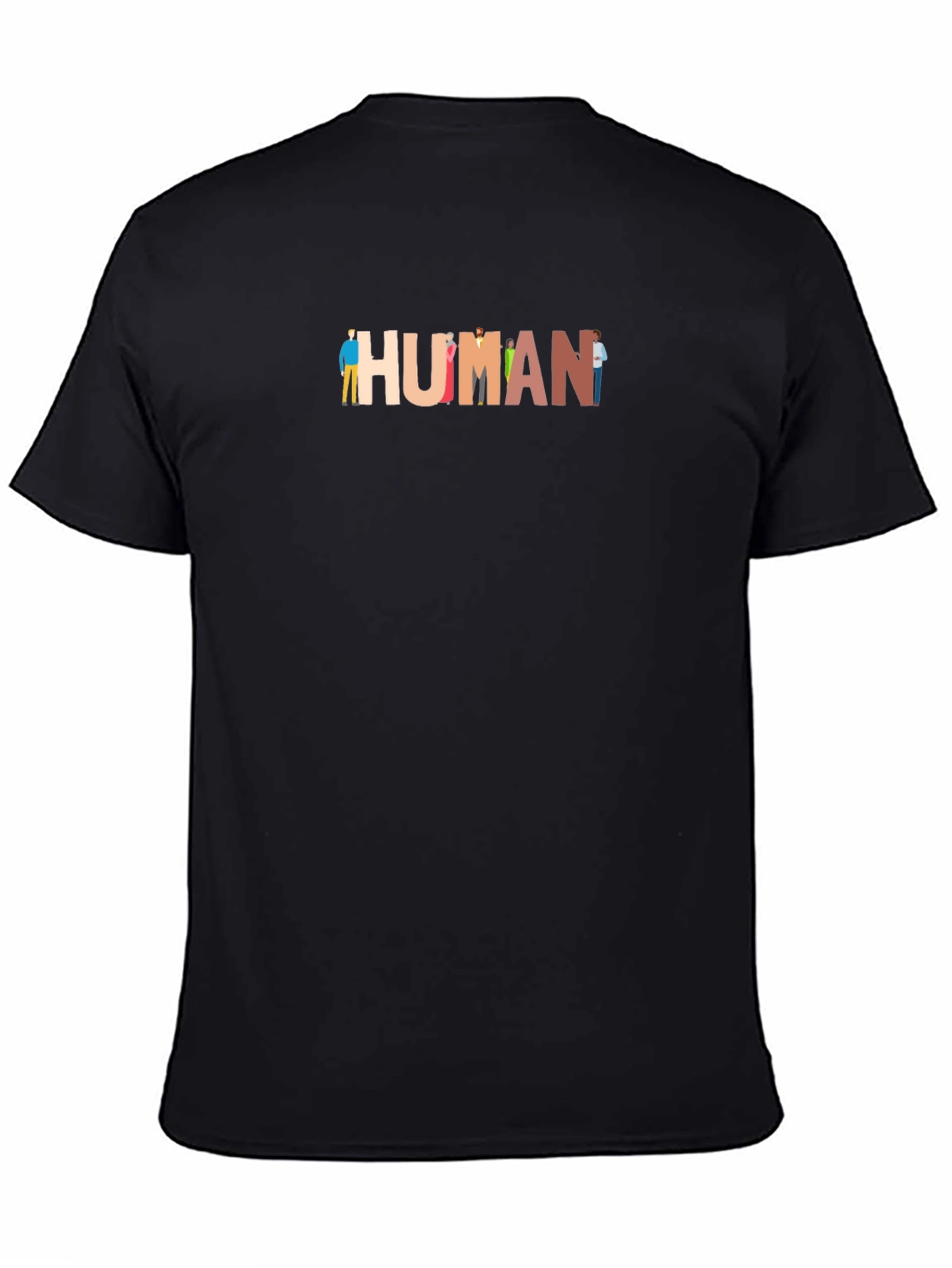 Diversity HUMAN Graphic Tee - Unisex Black T-Shirt