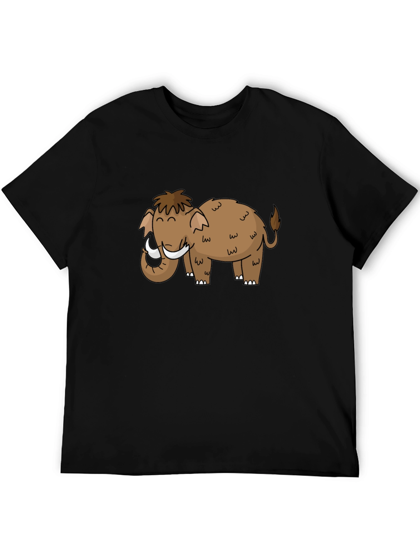Mammoth Cartoon Black T-Shirt