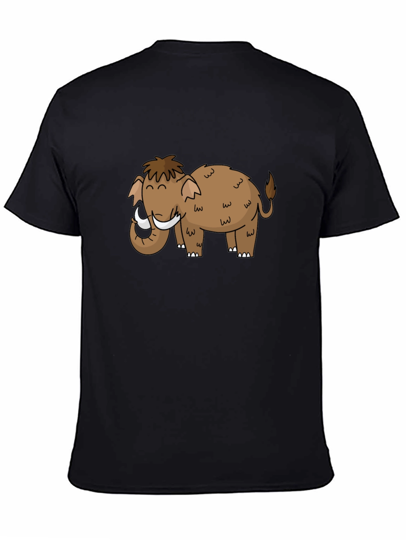 Mammoth Cartoon Black T-Shirt