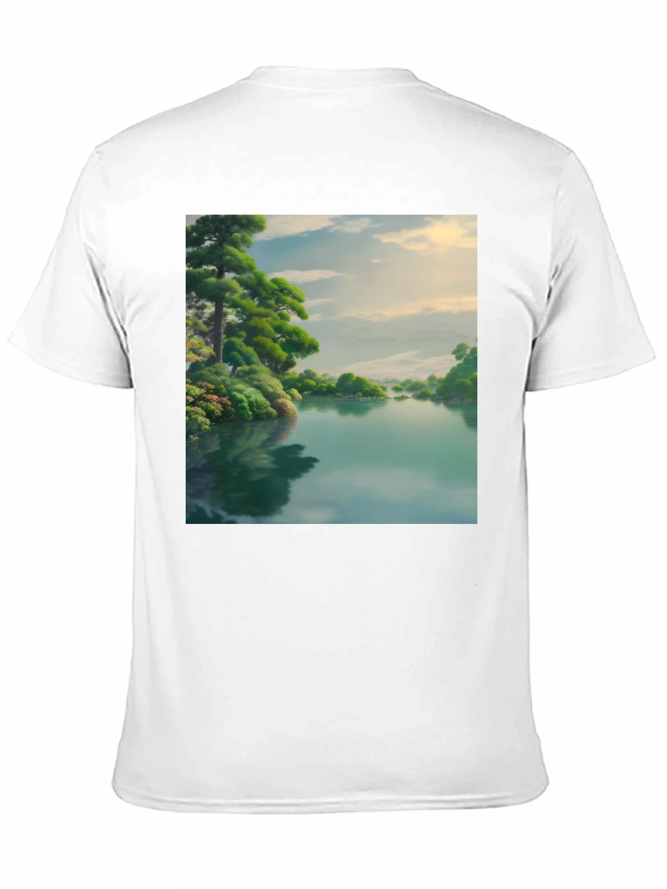 Scenic Lake Black T-Shirt