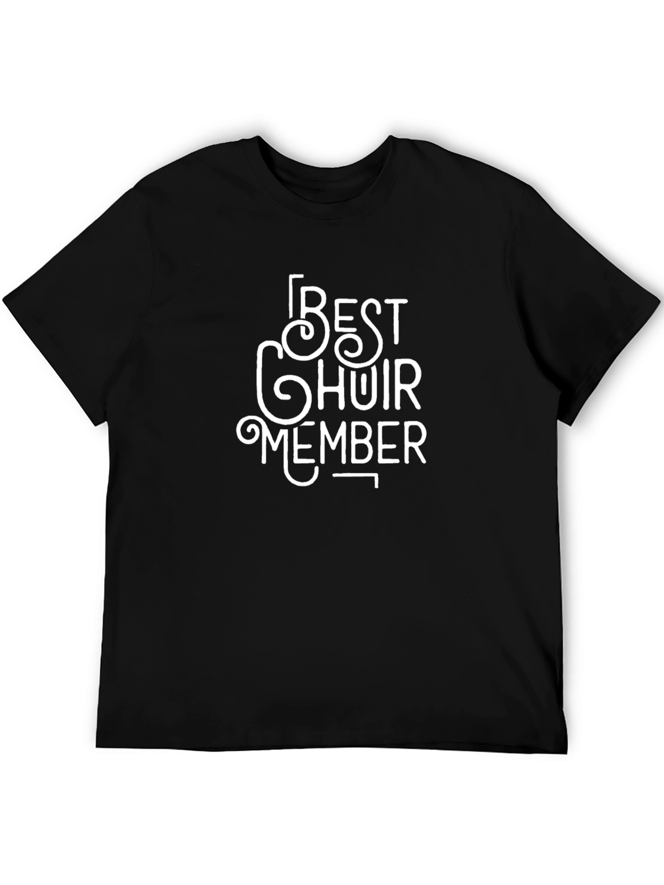 Best Choir Member Black Cotton T-Shirt