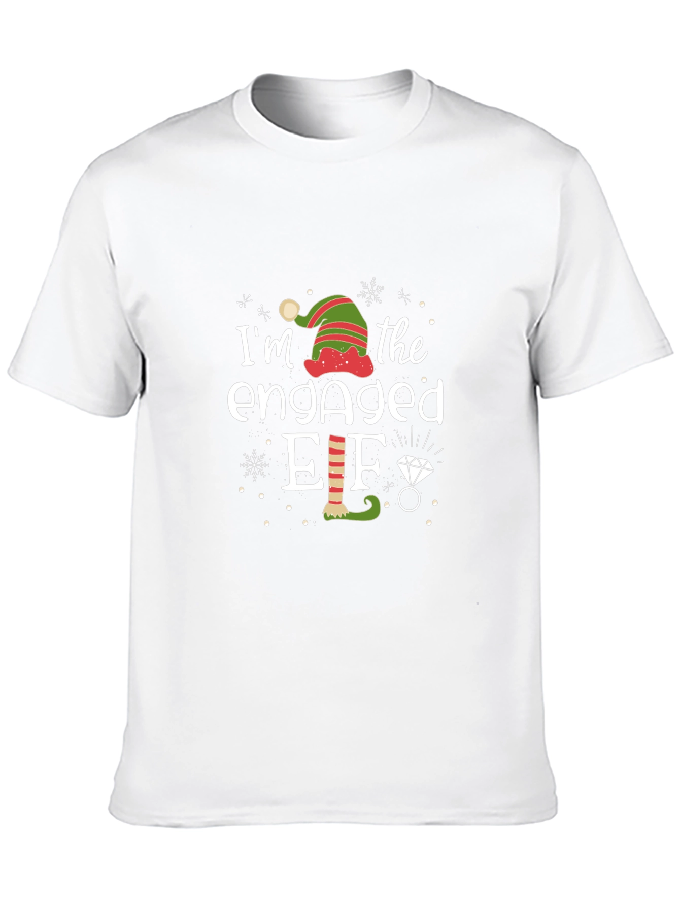 Engaged Elf Graphic Tee - Christmas Holiday Shirt
