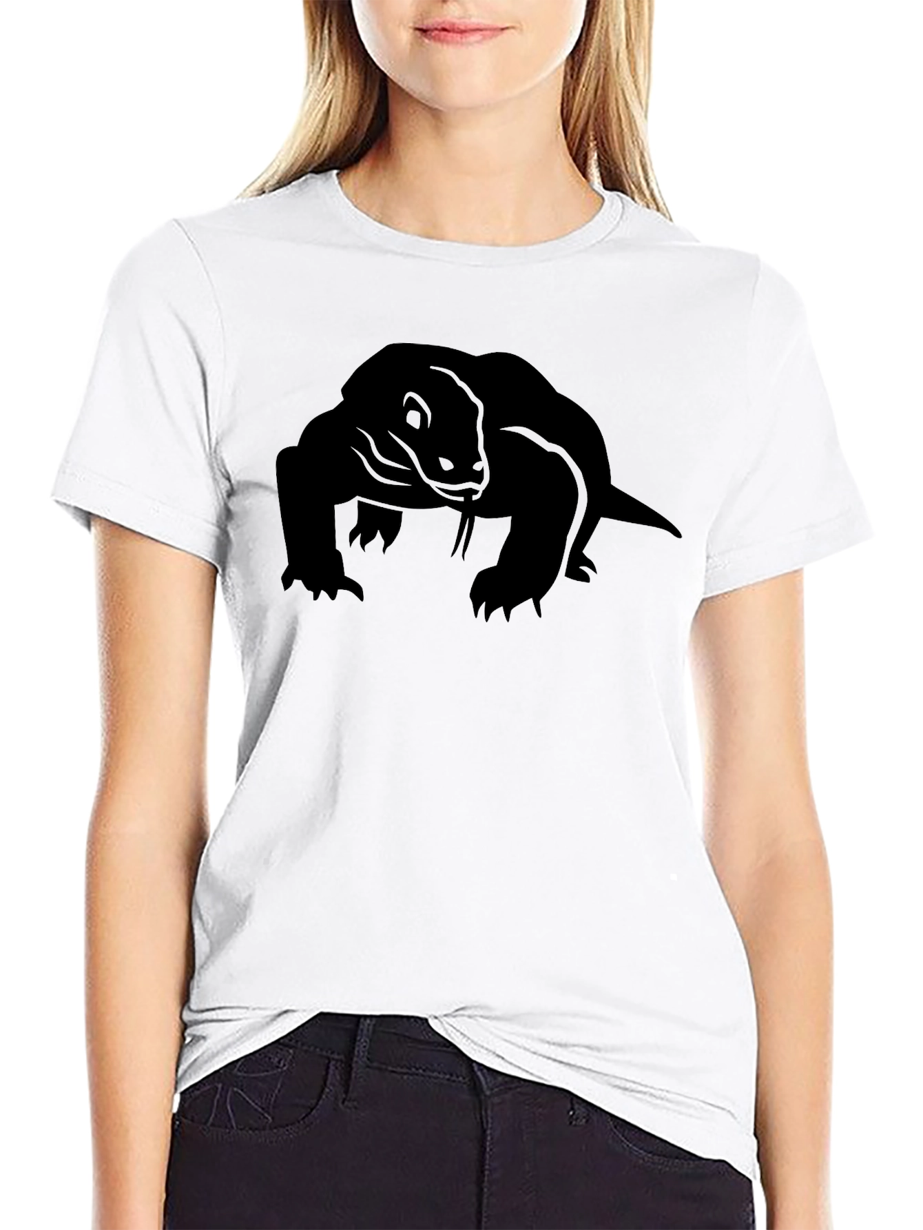 Komodo Dragon Graphic Tee - Mens Black T-Shirt