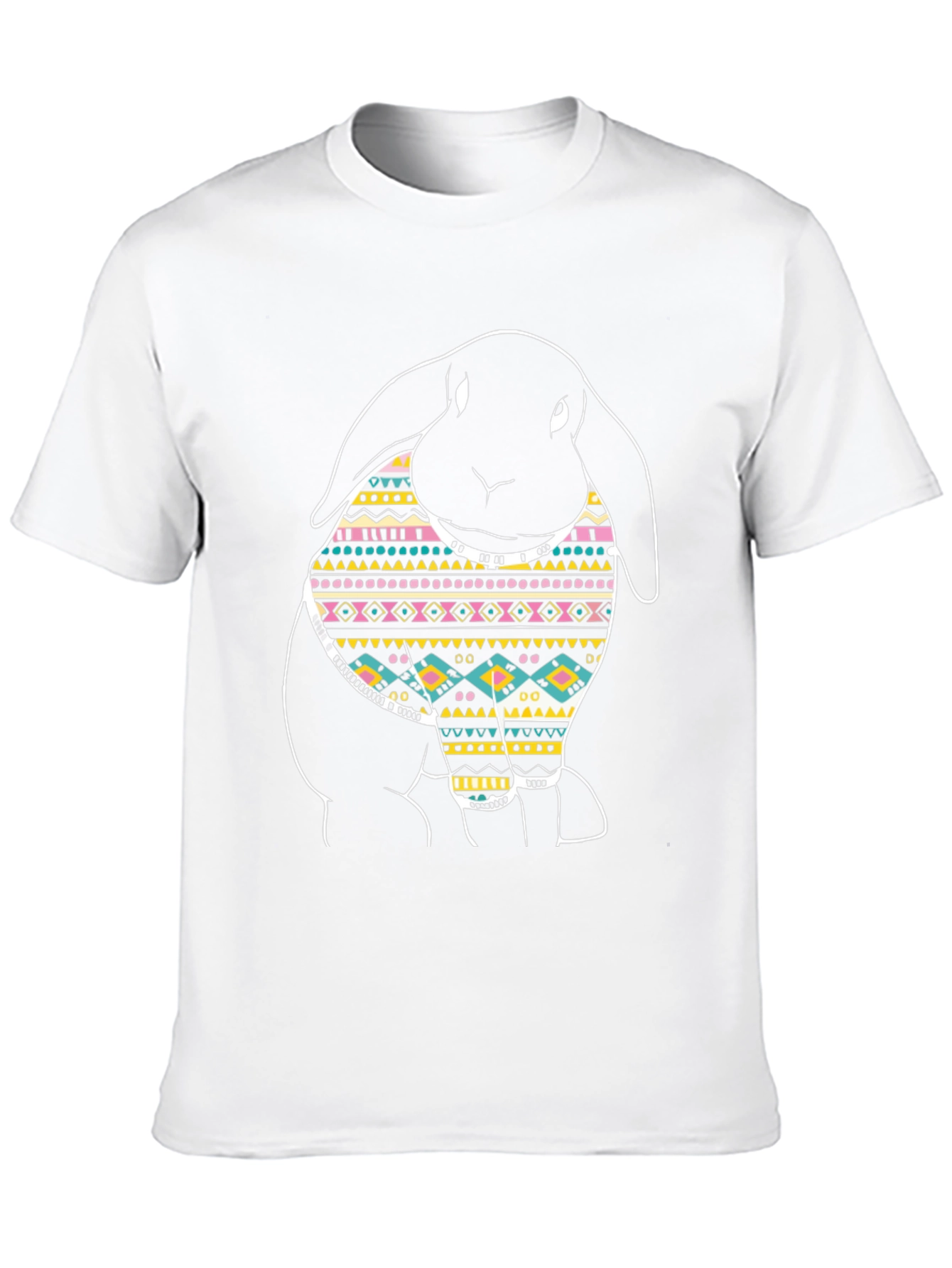 Rabbit Pattern Graphic T-Shirt