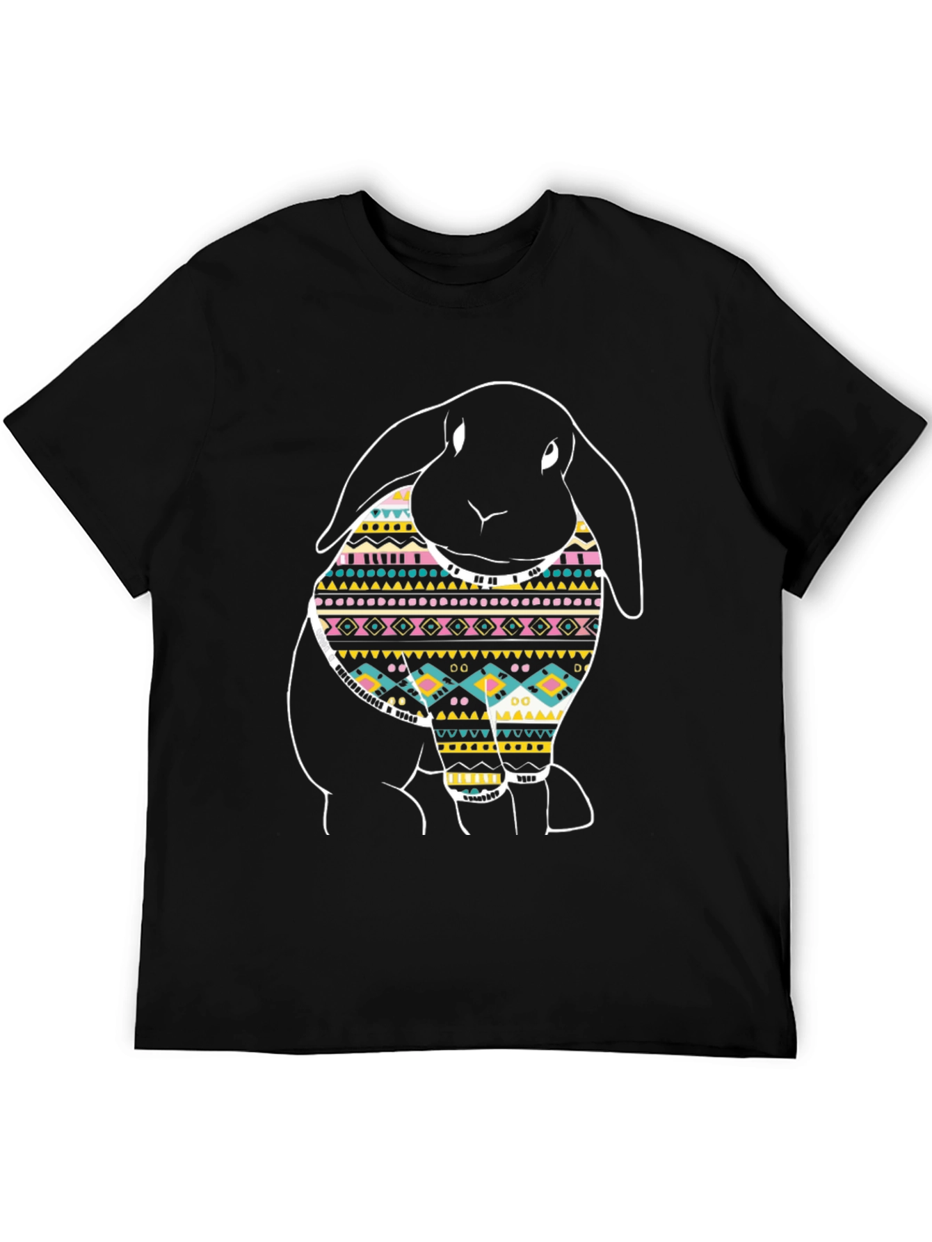 Rabbit Pattern Graphic T-Shirt