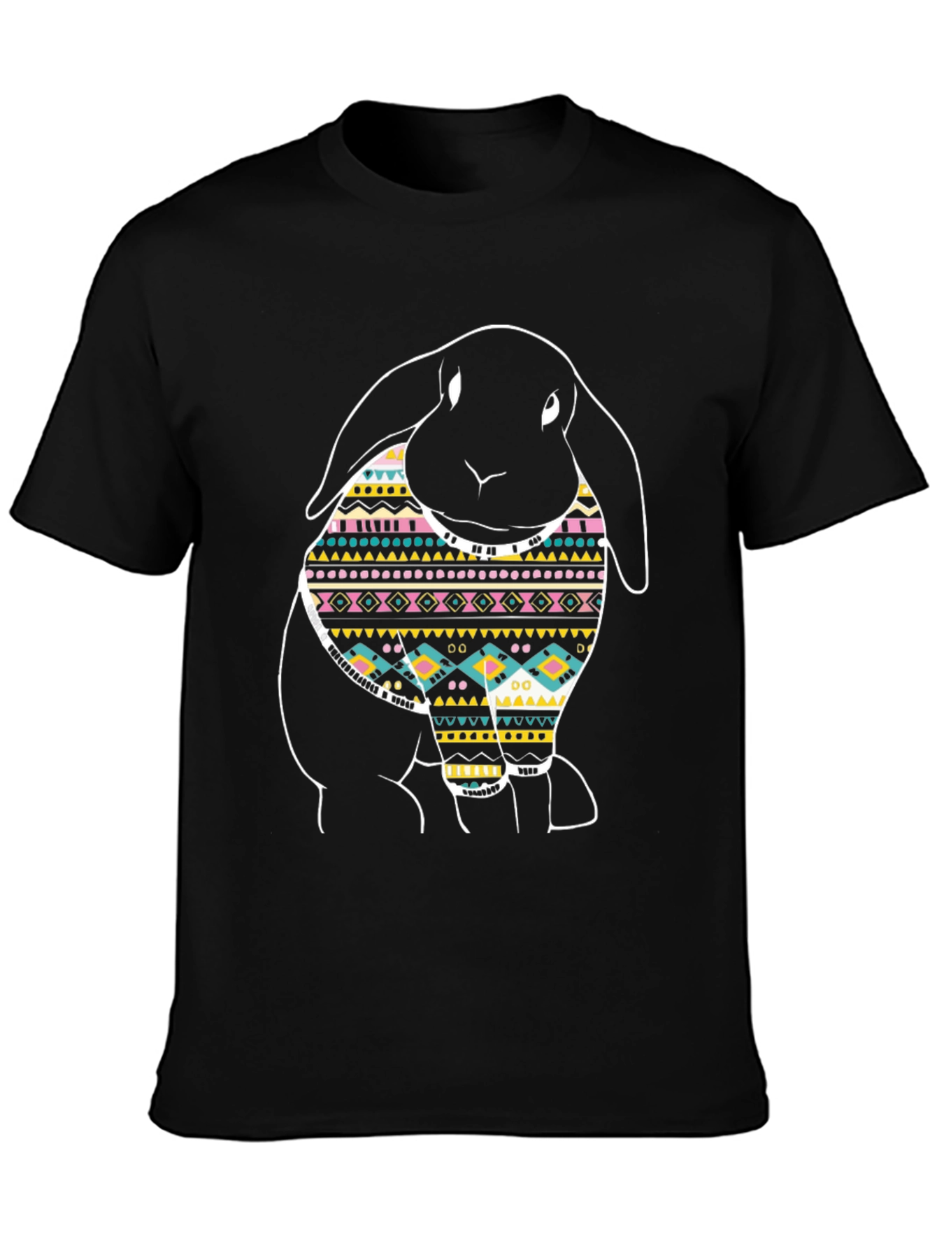 Rabbit Pattern Graphic T-Shirt