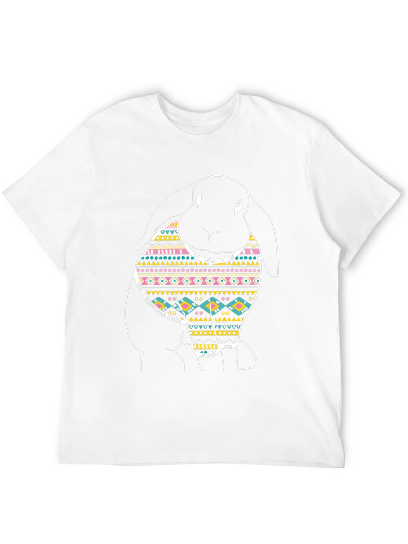 Rabbit Pattern Graphic T-Shirt