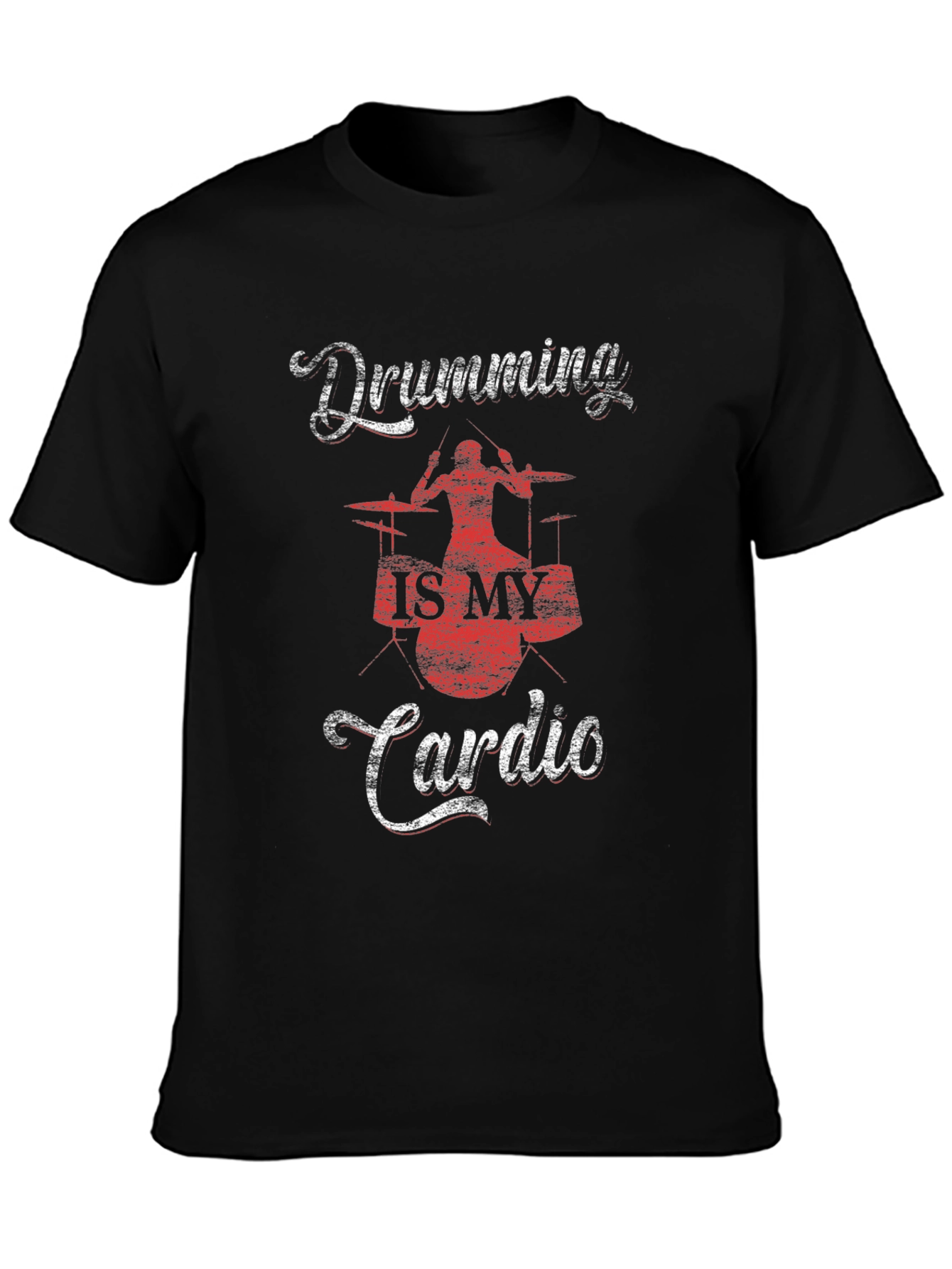 Drumming is My Cardio T-Shirt - Black