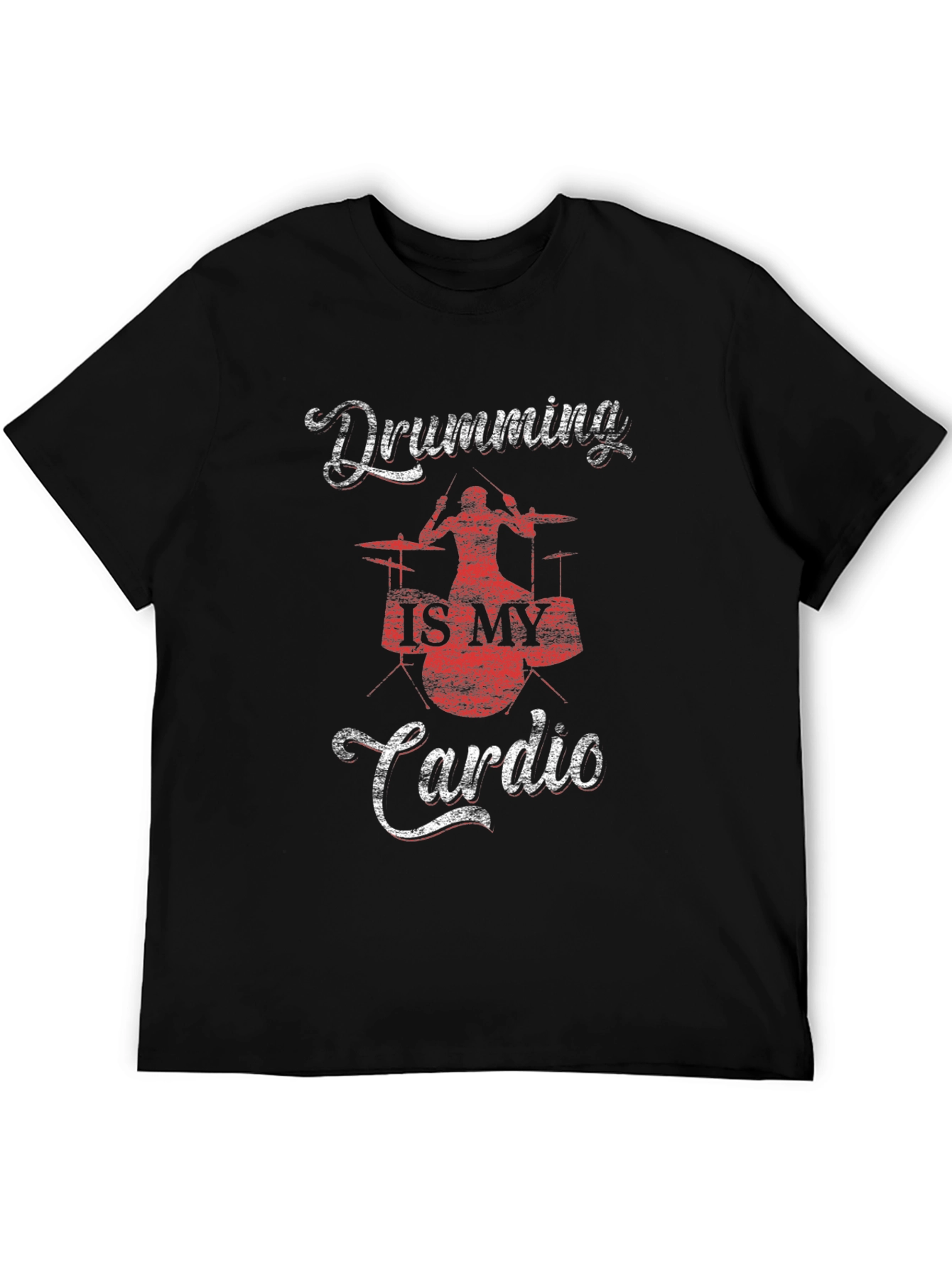 Drumming is My Cardio T-Shirt - Black