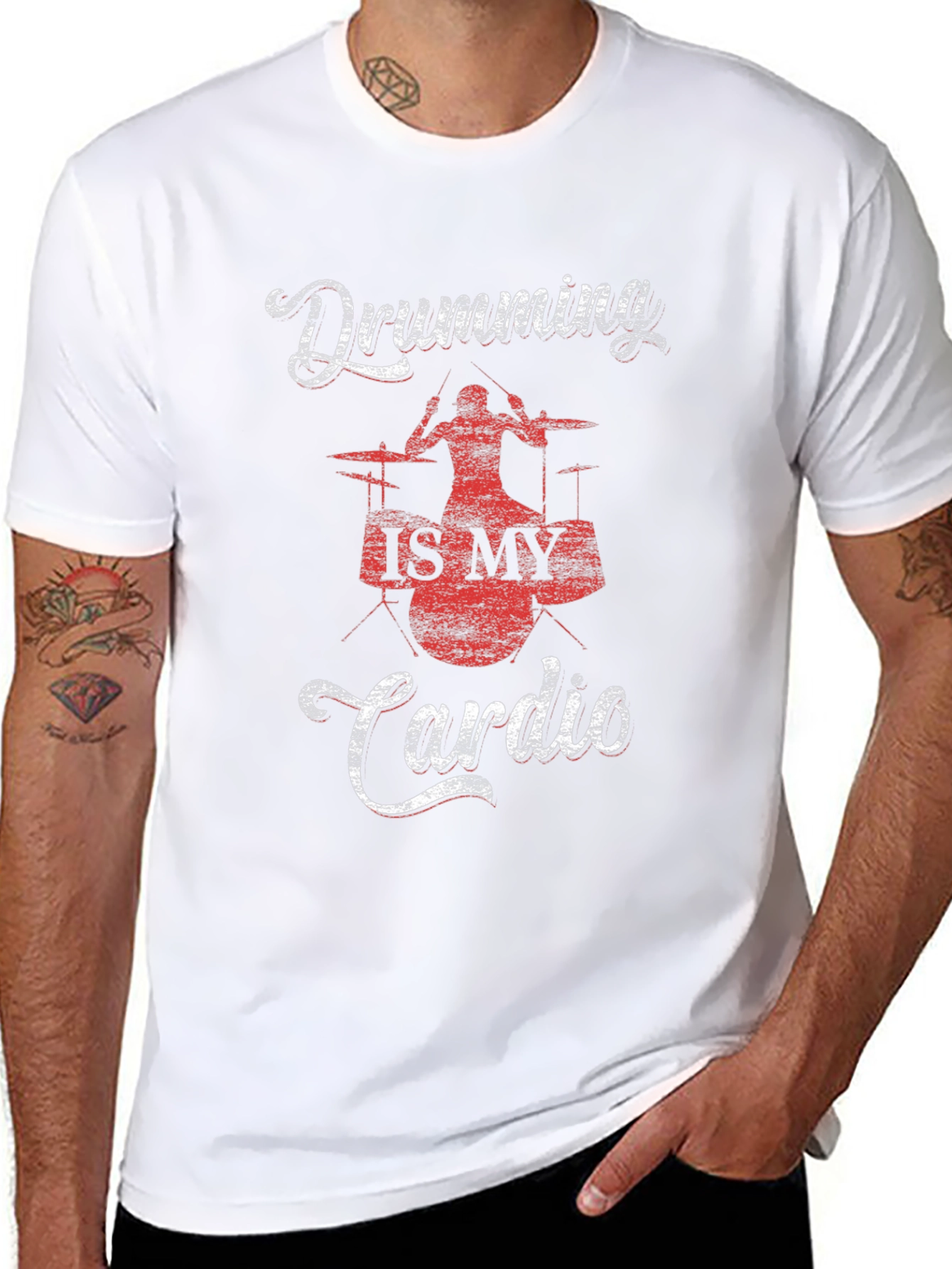 Drumming is My Cardio T-Shirt - Black
