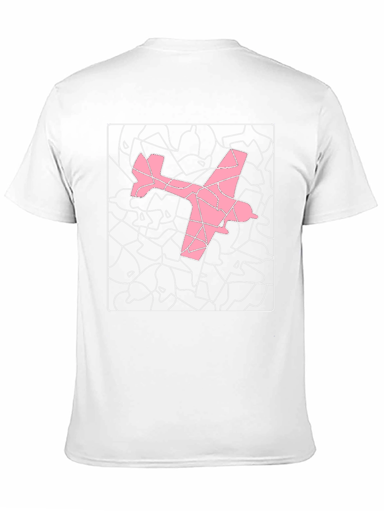 Pink Airplane Graphic Tee - Stylish Abstract Design
