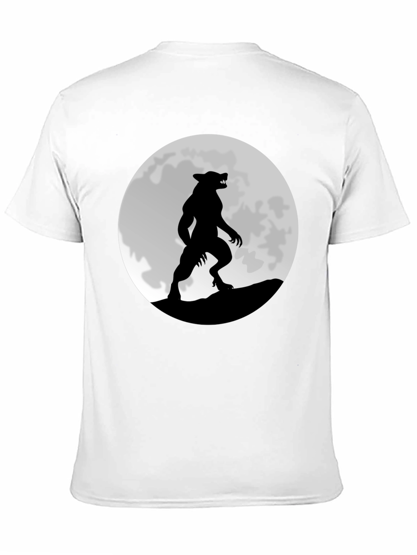 Werewolf Moon Graphic T-Shirt - Black Cotton Tee